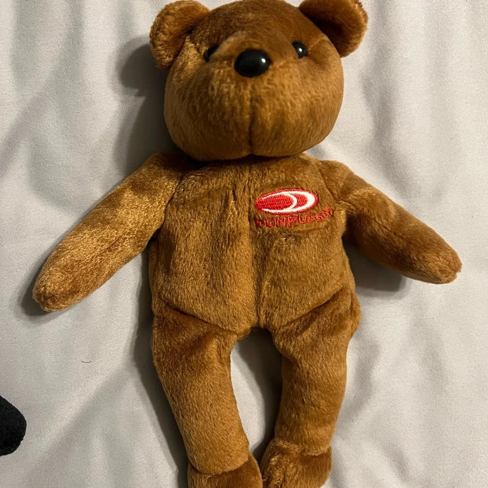 2 Brown and a Black Plush Beanie Bear Toy Lot - Picture 4 of 6